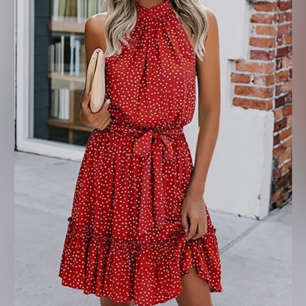 women’s cute polka dot dress